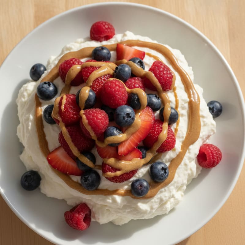 Silky Greek Yogurt Protein Mousse with Mixed Berries