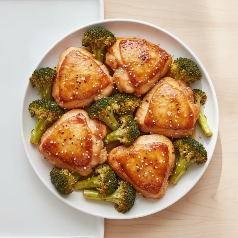 Sheet Pan Honey-Garlic Chicken with Broccoli