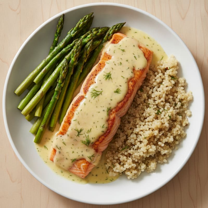 Pan-Seared Salmon with Lemon-Dill Sauce