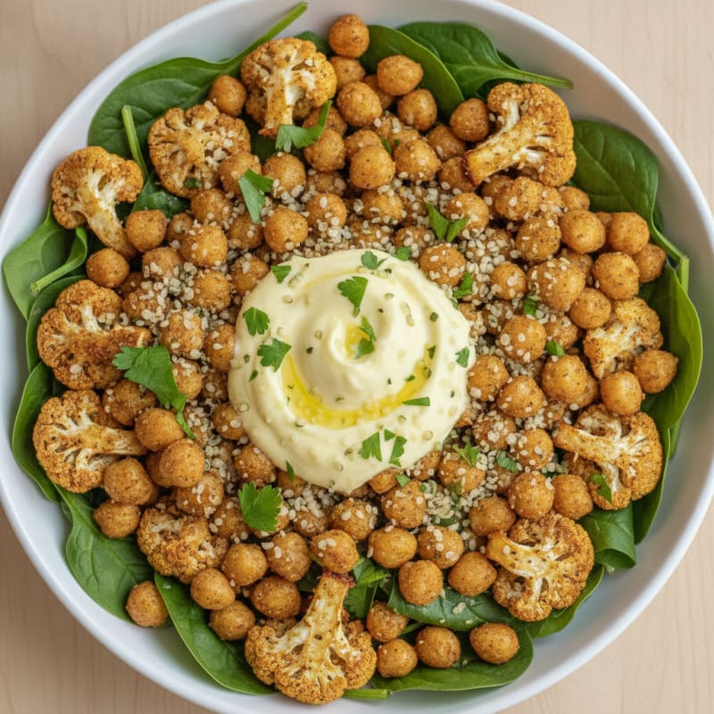 Roasted Vegetable and Chickpea Bowl