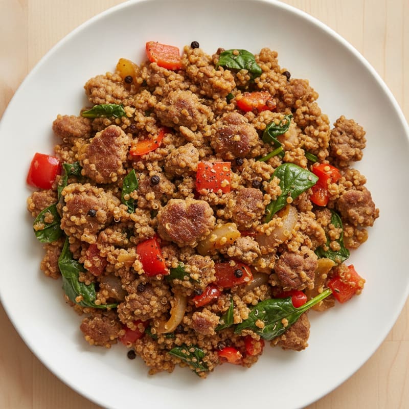 Savory Ground Beef and Quinoa Skillet