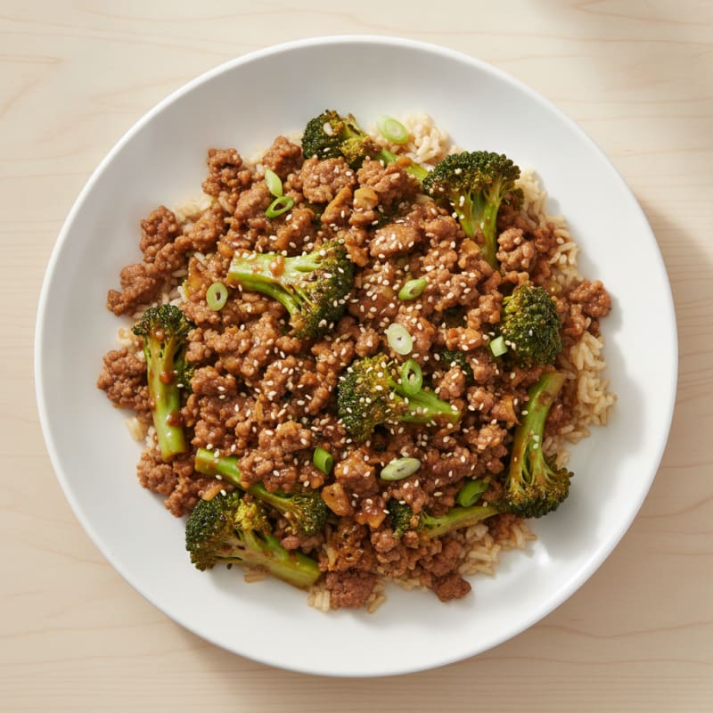 Ground Beef and Broccoli Stir-Fry