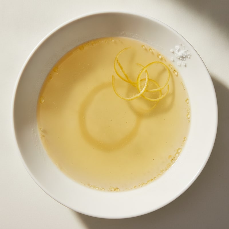 Clear Broth with Lemon Zest
