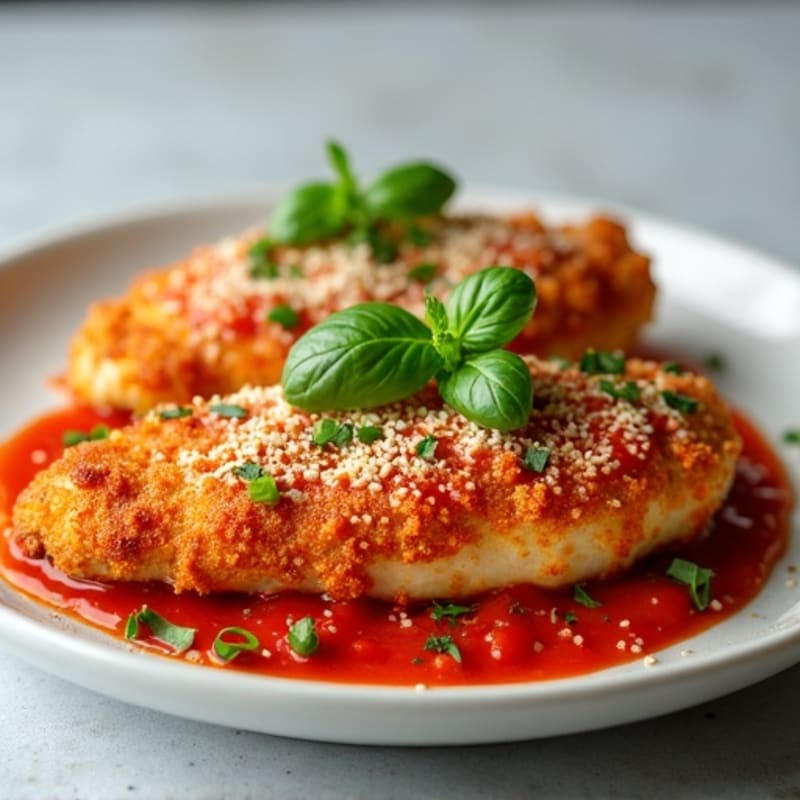 Crispy Baked Chicken Parmesan with Fresh Herbs