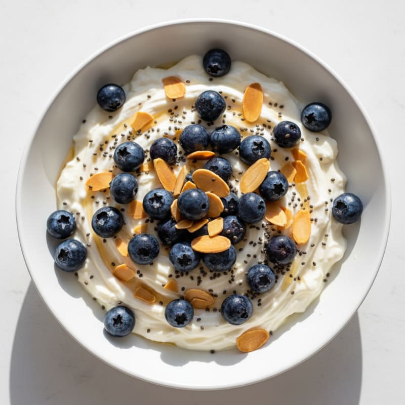 Silky Greek Yogurt Protein Pudding with Berries