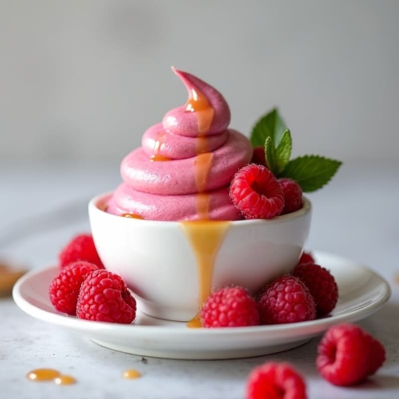 Protein-Packed Greek Yogurt Raspberry Mousse
