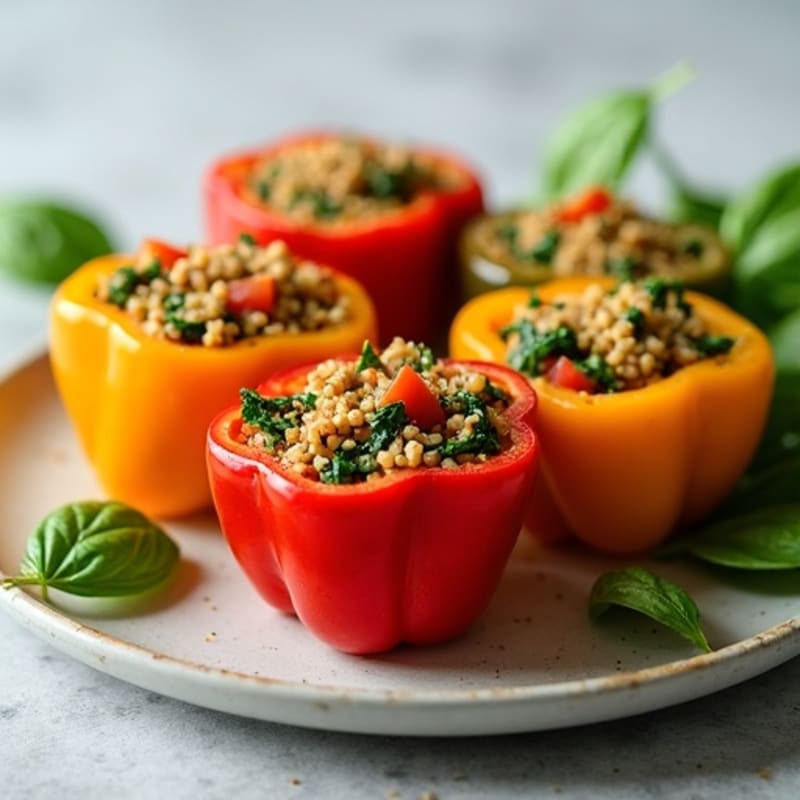 Lean Ground Turkey Stuffed Bell Peppers