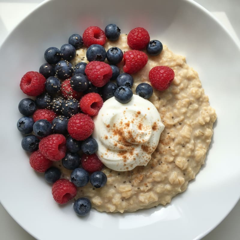 Hearty Rolled Oats with Berries