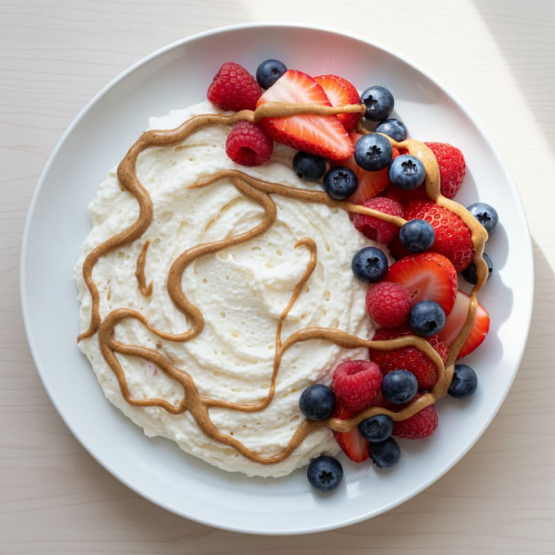Silky Greek Yogurt Protein Mousse with Berries