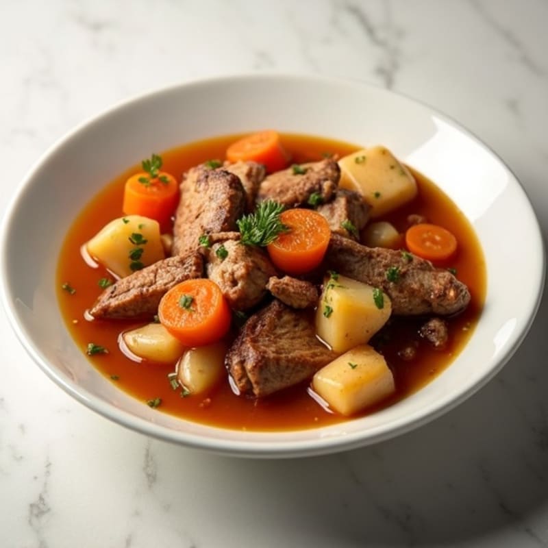 Savory Lean Chicken and Beef Root Vegetable Stew