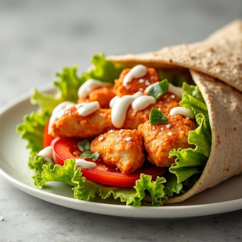 Crispy Buffalo Ranch Chicken Whole Wheat Wrap