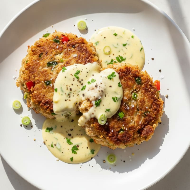 Pan-Seared Tuna Cakes with Lemon Aioli