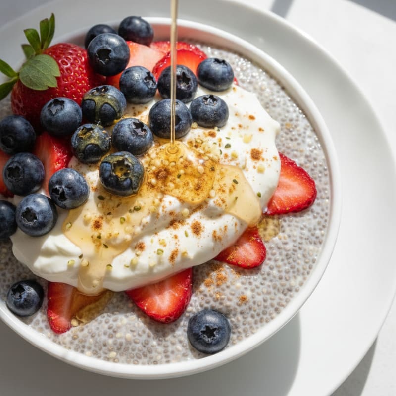 Berry Chia Seed Pudding Parfait