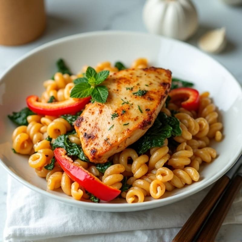 Healthy Creamy Spicy Cajun Chicken Pasta