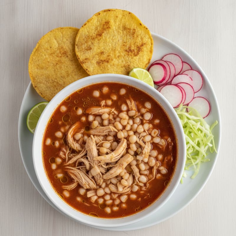 Chicken Pozole with Crispy Tostadas