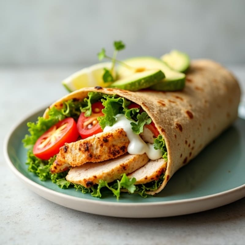 Fresh Grilled Chicken and Crisp Veggie Wrap