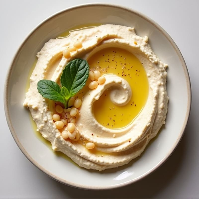 Creamy Roasted Garlic White Bean Hummus