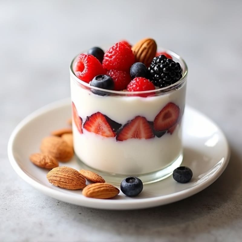 Greek Yogurt Parfait with Berries and Almonds