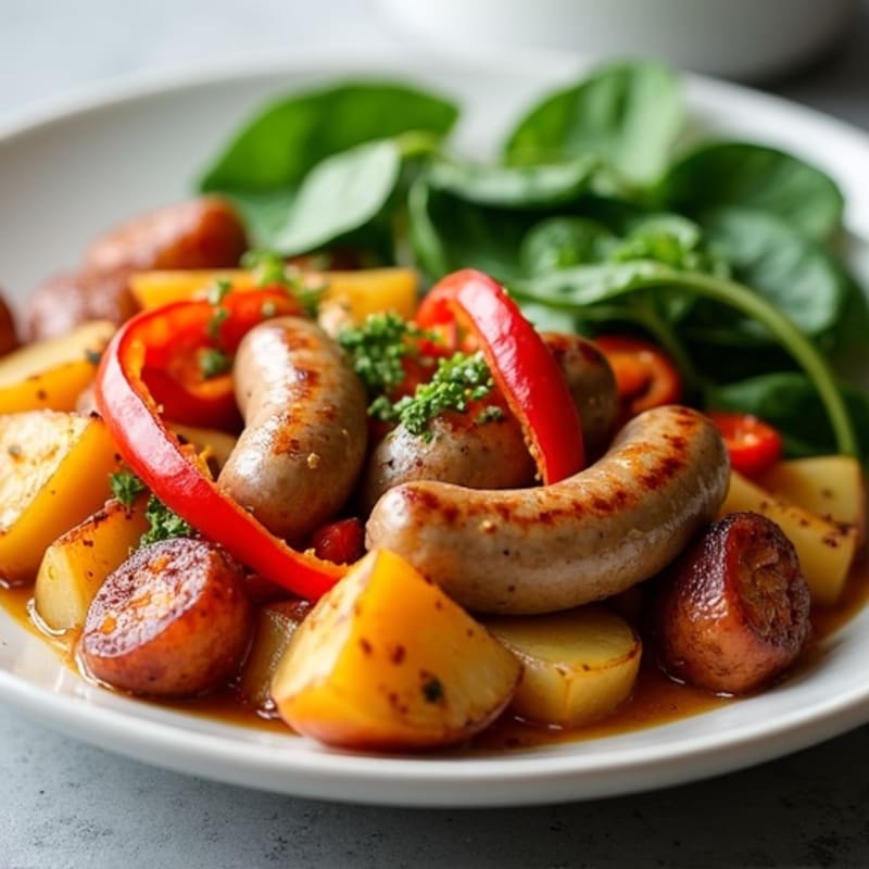 Lean Sausage and Roasted Potato Bake