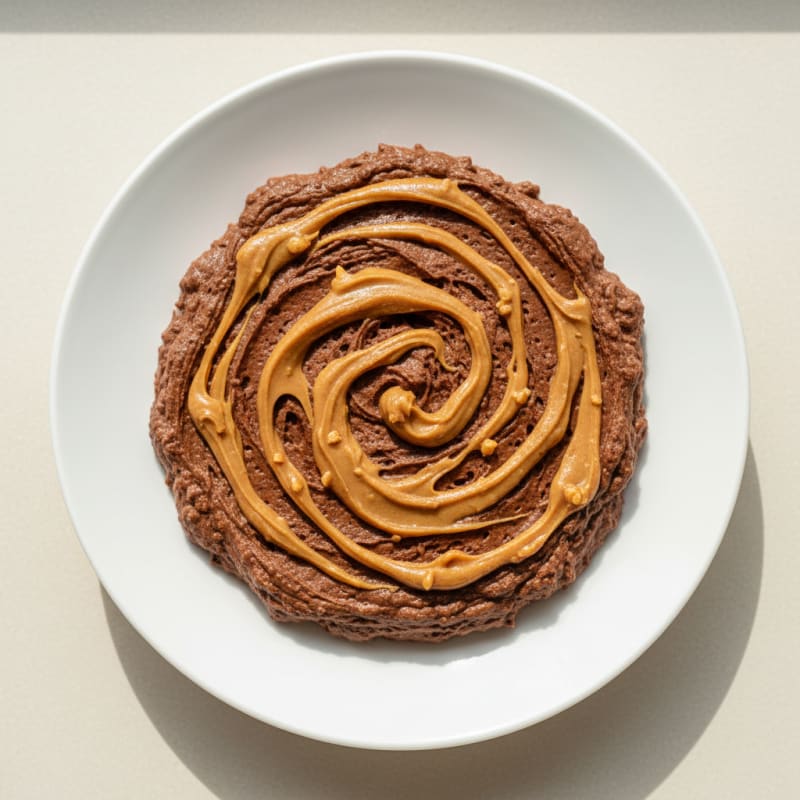 Chocolate Protein Mousse with Peanut Butter Swirl