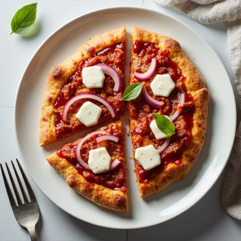 BBQ Chicken Flatbread Pizza with Greek Yogurt Crust