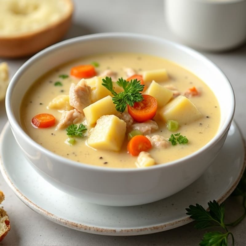 Healthy Creamy Baked Potato Soup