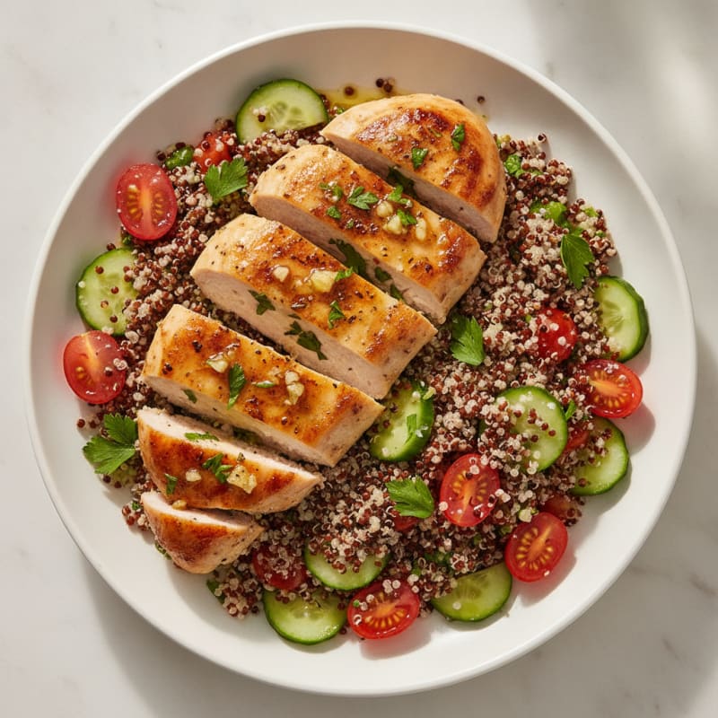 Lemon-Herb Chicken with Quinoa Salad