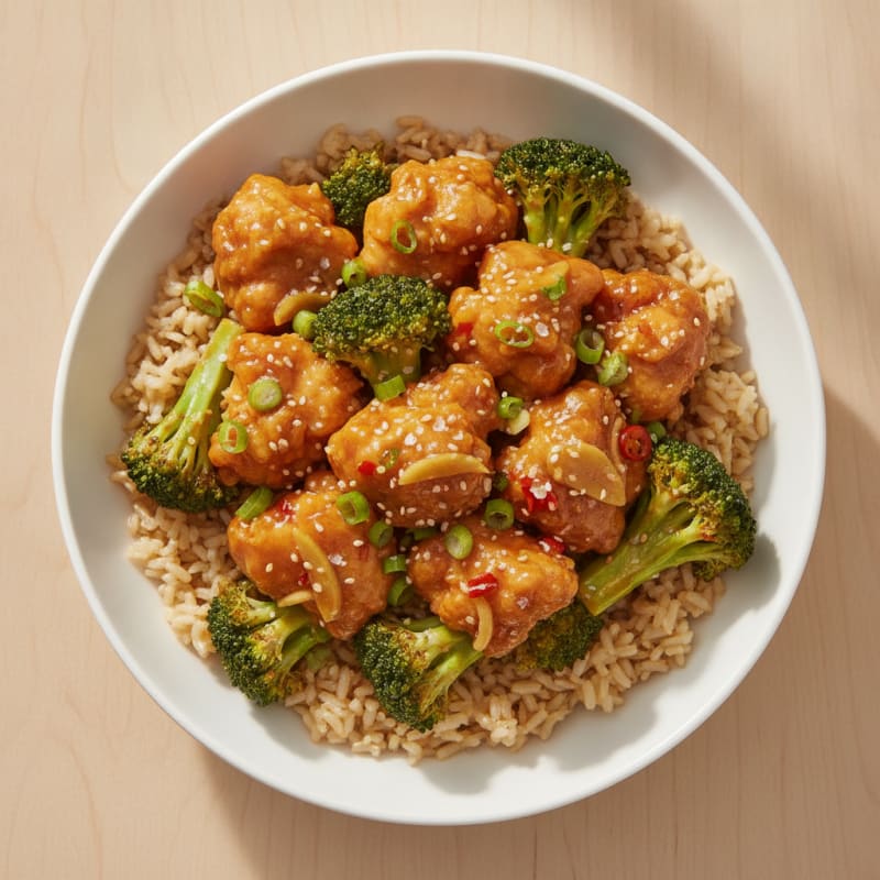 General Tso's Chicken with Broccoli