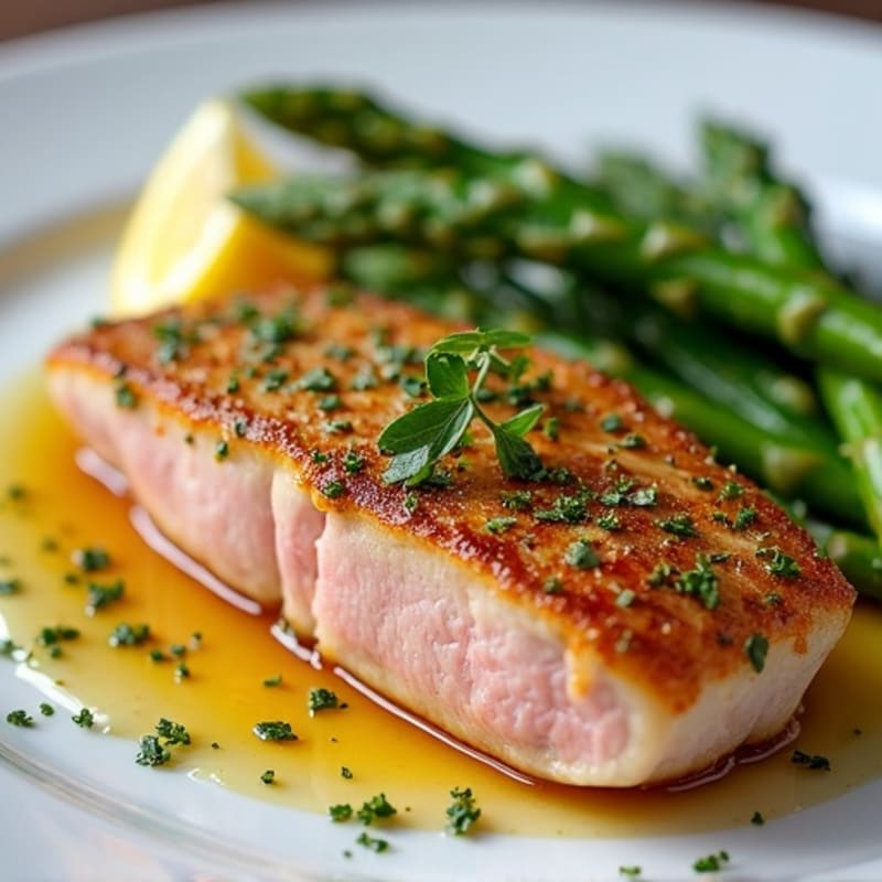 Herb-Crusted Seared Tuna with Citrus Glaze