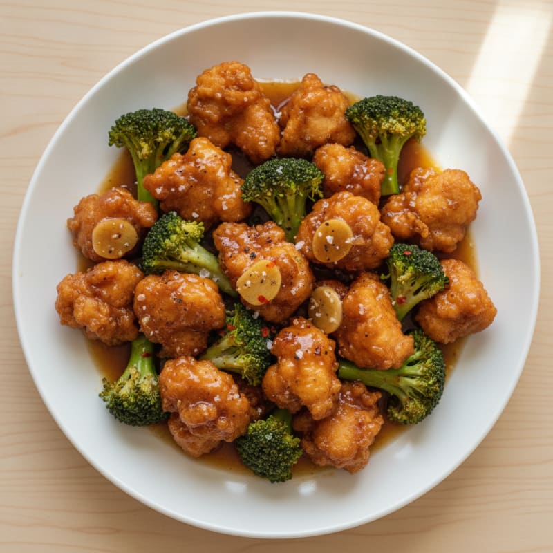 General Tso's Chicken with Broccoli