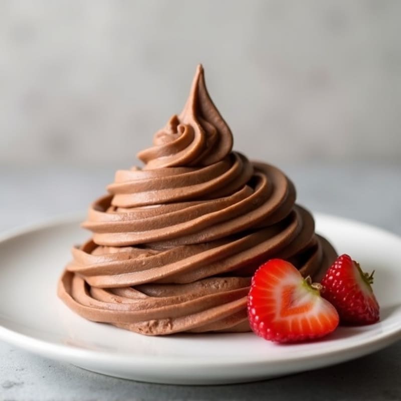Chocolate Protein Mousse with Peanut Butter Swirl