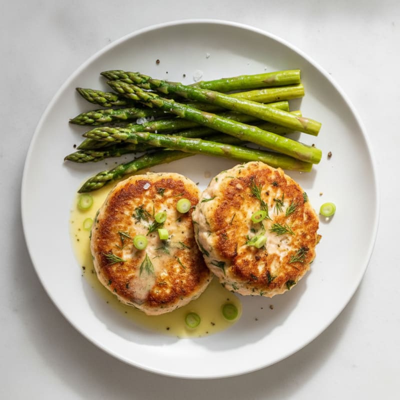 Pan-Seared Salmon Patties with Dill