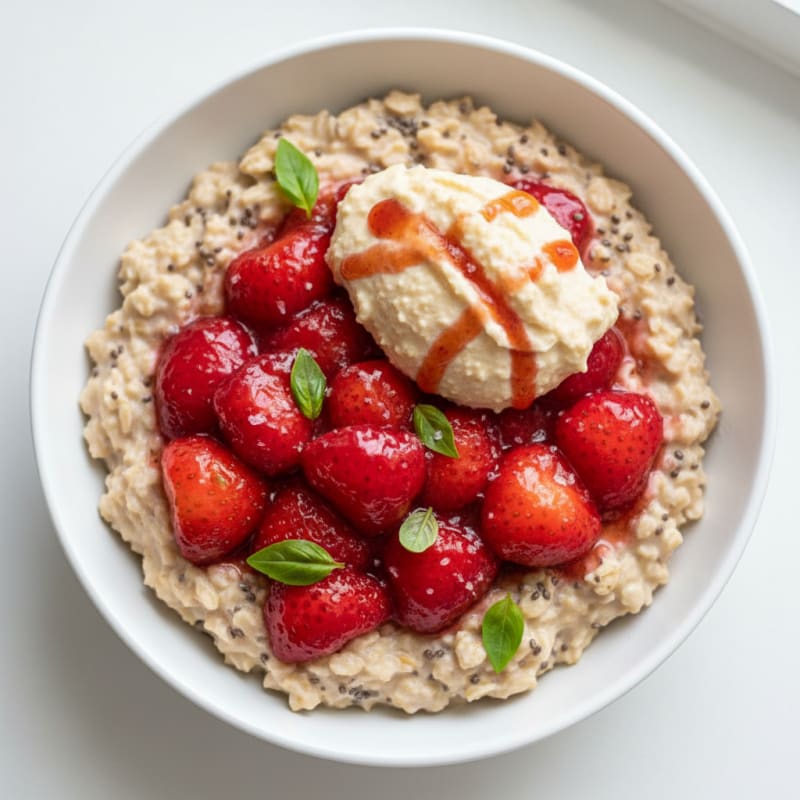 Strawberry Shortcake Overnight Oats