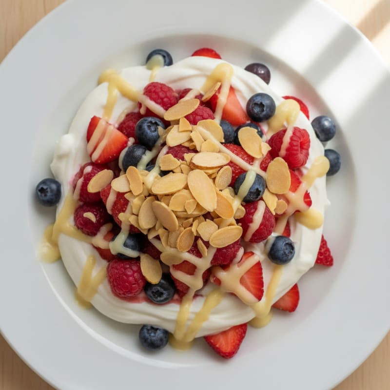 Greek Yogurt Protein Parfait with Mixed Berries