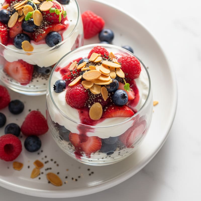 Creamy Greek Yogurt Protein Parfait with Berries