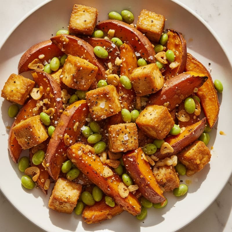 Roasted Japanese Sweet Potato with Miso Glaze