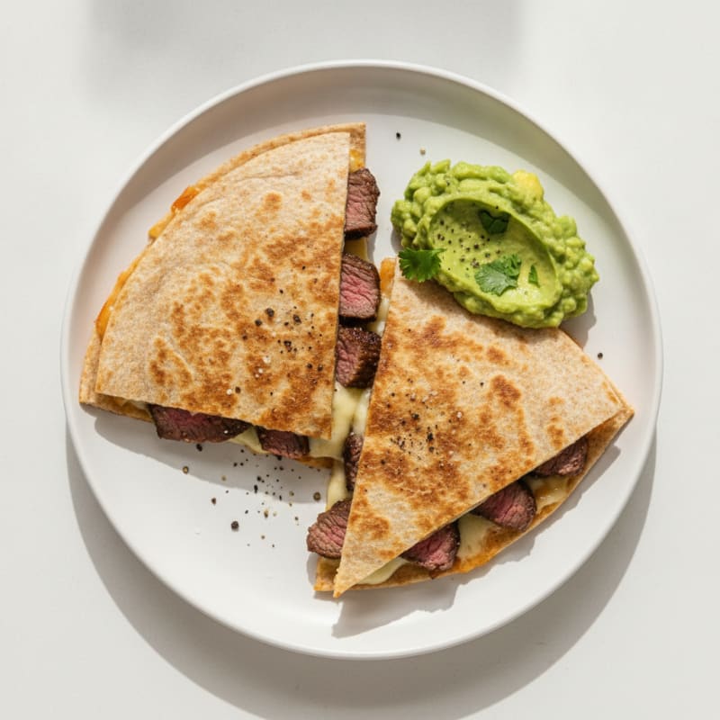 Carne Asada Quesadillas with Guacamole