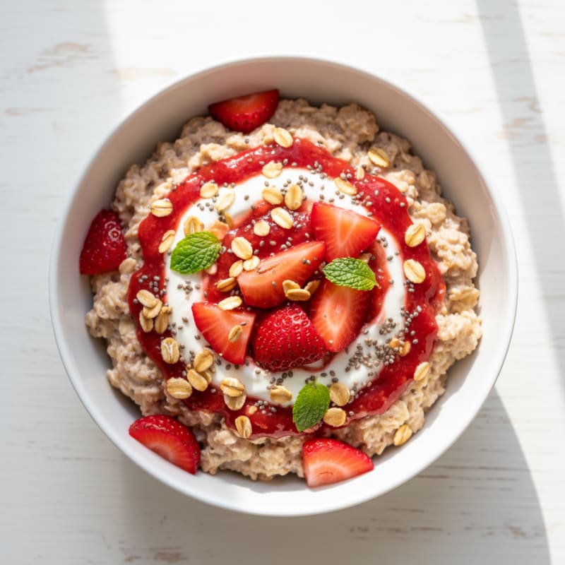 Strawberry Shortcake Overnight Oats