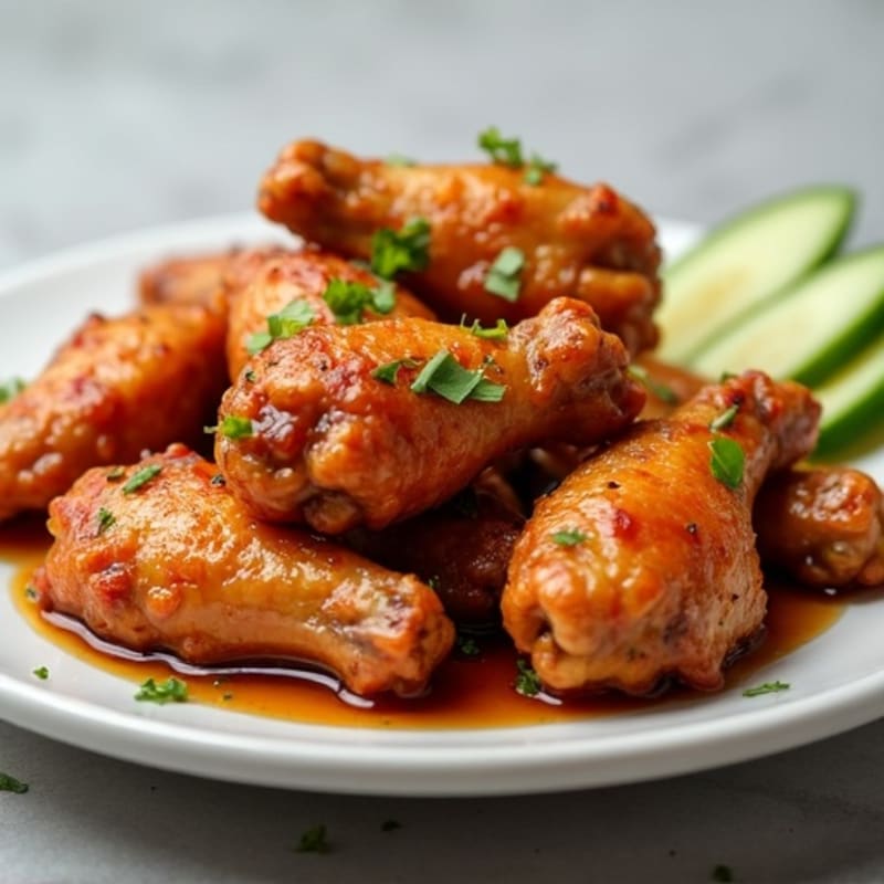 Crispy Baked Honey-Garlic Chicken Wings