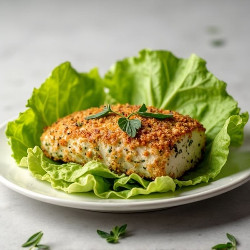 Herb-Crusted Chicken and Avocado Lettuce Wrap