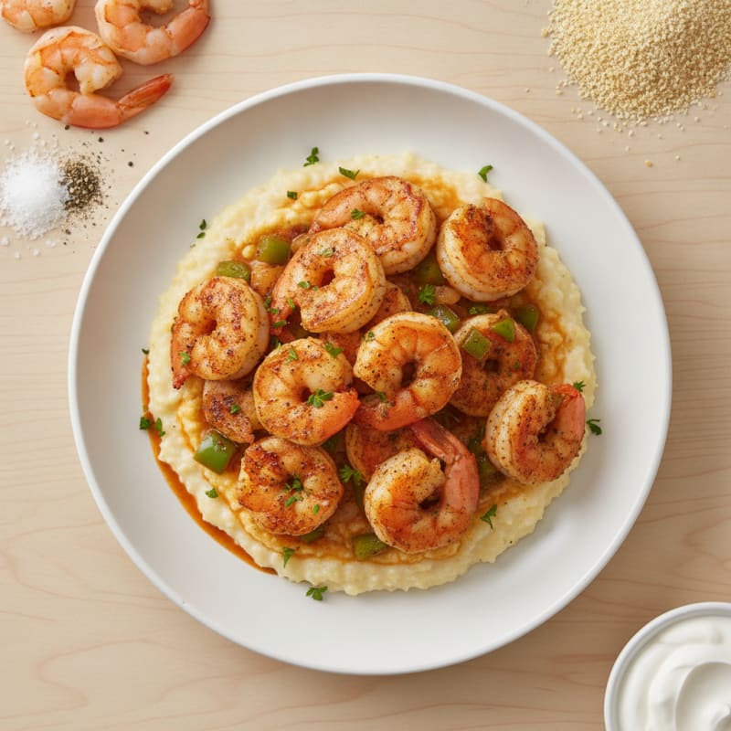 Cajun Shrimp with Creamy Grits