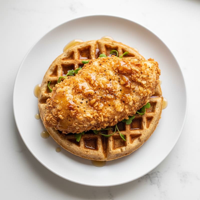 Golden Air-Fried Chicken and Protein Waffles