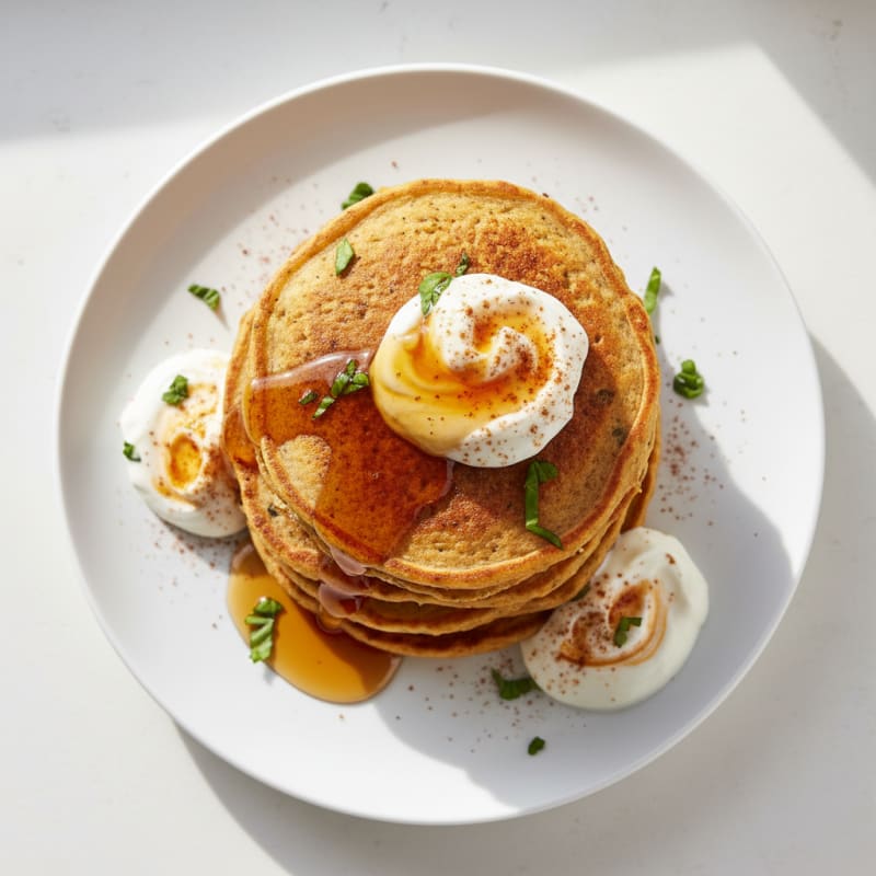 Pumpkin Spice Greek Yogurt Pancakes