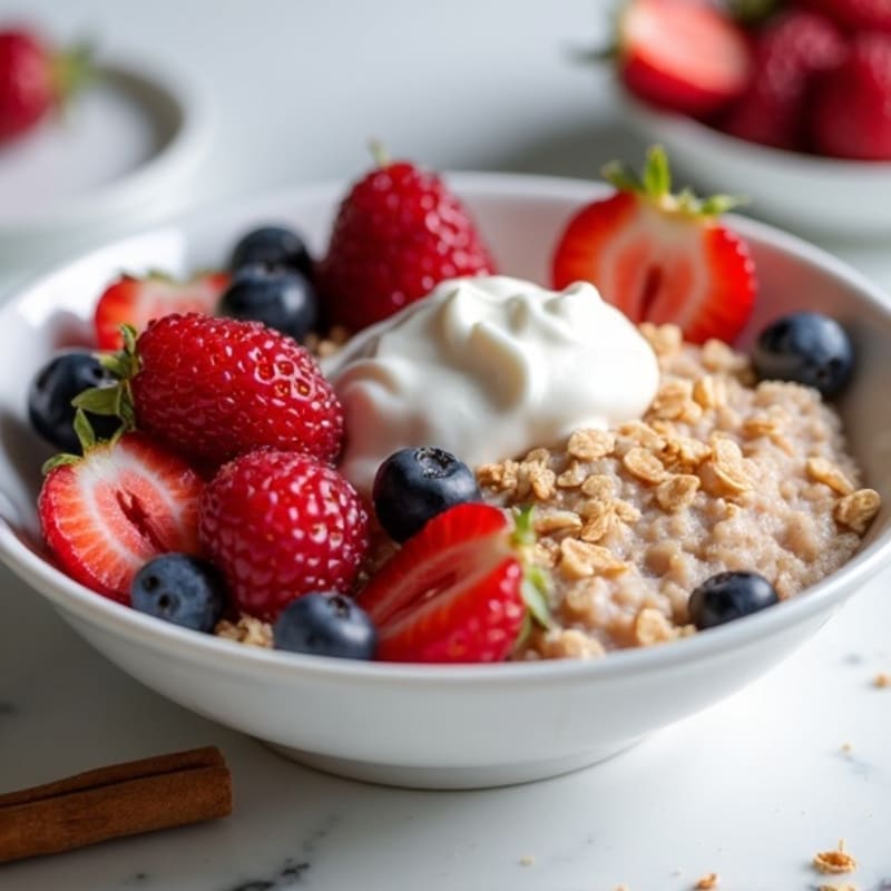 High-Protein Creamy Berry Oatmeal