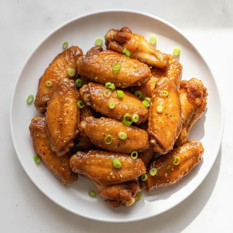 Honey-Garlic Chicken Wings with Scallions