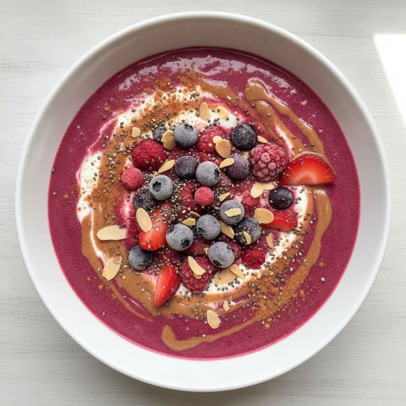 Berry Almond Breakfast Smoothie
