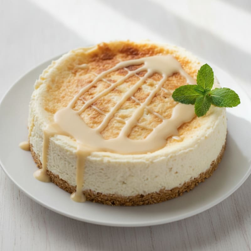 High-Protein Greek Yogurt Cheesecake with Whey Protein