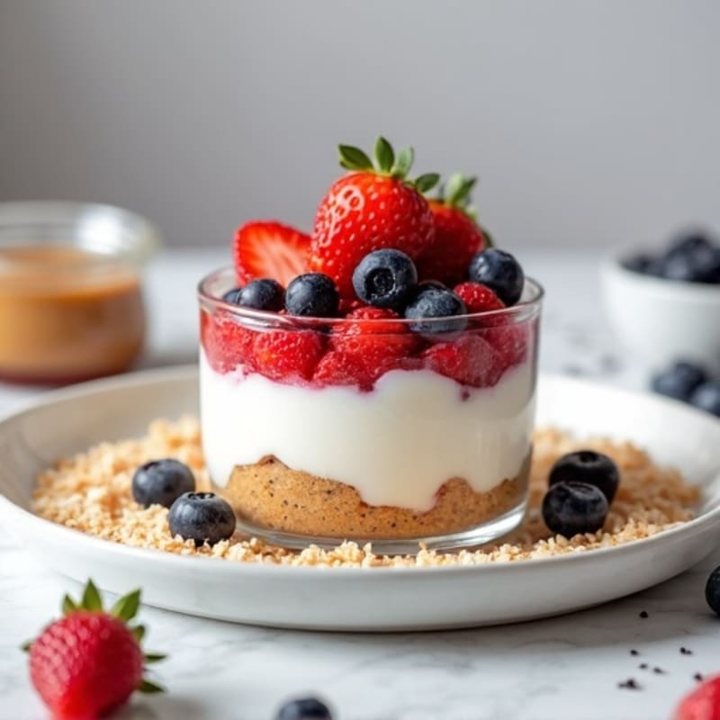 Creamy Greek Yogurt Parfait with Mixed Berries and Almond Butter