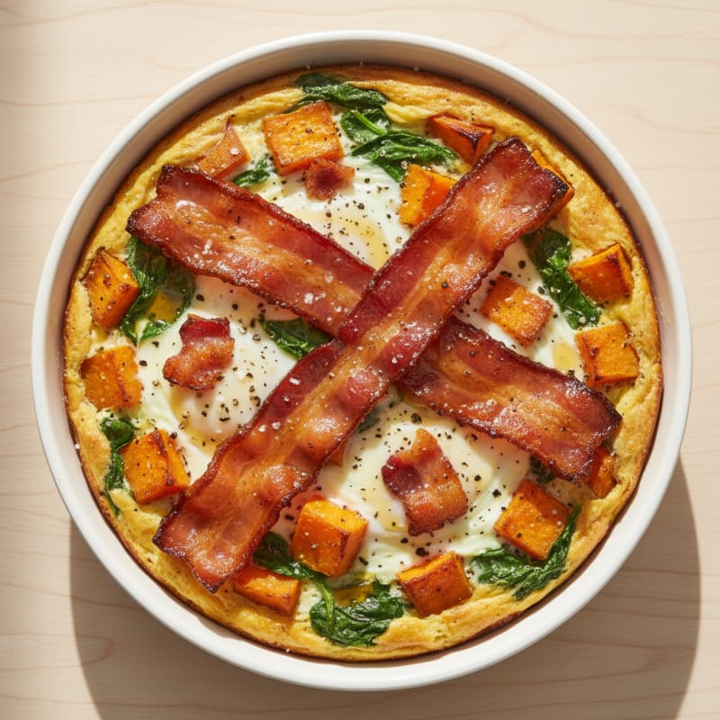 Golden Maple-Glazed Bacon & Egg Bake