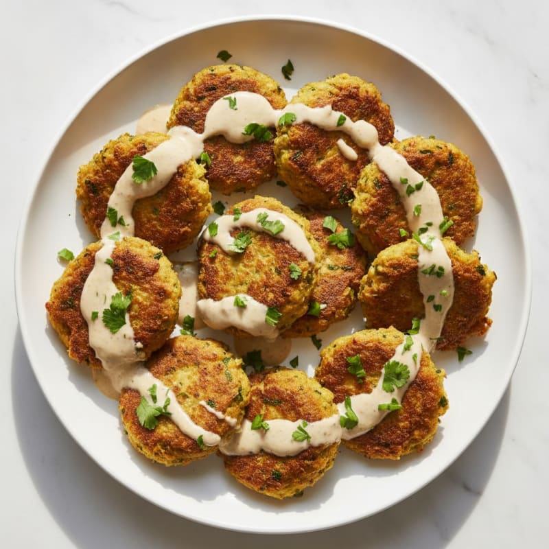 Falafel with Lemon-Tahini Drizzle